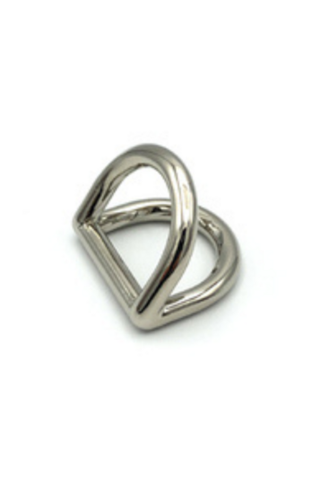 D-ring dubbel zilver