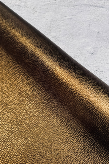 Metallic leder- antiek goud