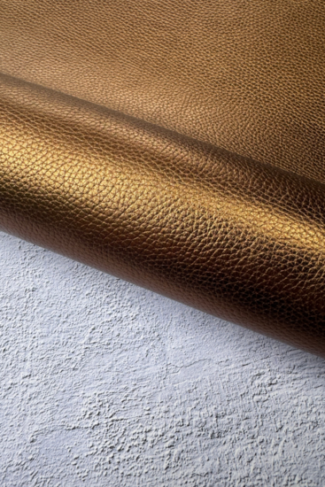 Metallic leer - antiek goud