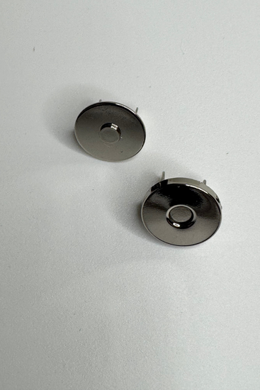 Magneetsluiting 18 mm - zilver/nikkel