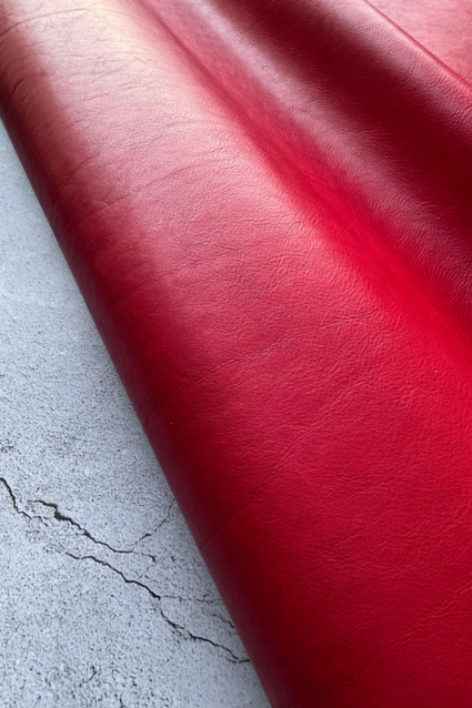 Vegetaal gelooid leder - rood