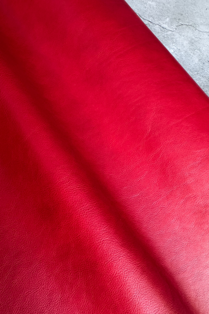 Vegetaal gelooid leder - rood
