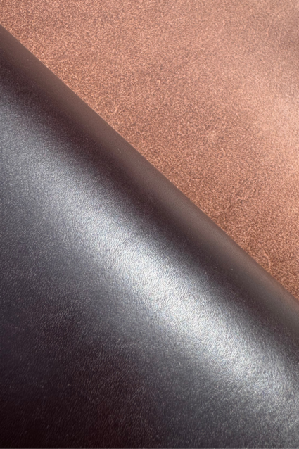 Vegetaal gelooid leder - donker bruin